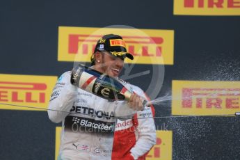 World © Octane Photographic Ltd. Mercedes AMG Petronas F1 W06 Hybrid – Lewis Hamilton (1st). Sunday 27th September 2015, F1 Japanese Grand Prix, Podium, Suzuka. Digital Ref: