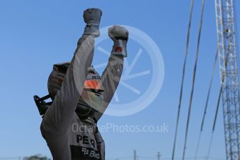 World © Octane Photographic Ltd. Mercedes AMG Petronas F1 W06 Hybrid – Lewis Hamilton (1st). Sunday 27th September 2015, F1 Japanese Grand Prix, Parc Ferme, Suzuka. Digital Ref: