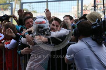 World © Octane Photographic Ltd. Mercedes AMG Petronas F1 W06 Hybrid – Lewis Hamilton (1st). Sunday 27th September 2015, F1 Japanese Grand Prix, Parc Ferme, Suzuka. Digital Ref:
