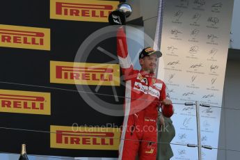 World © Octane Photographic Ltd. Scuderia Ferrari SF15-T– Sebastian Vettel (3rd). Sunday 27th September 2015, F1 Japanese Grand Prix, Podium, Suzuka. Digital Ref: