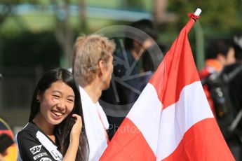 World © Octane Photographic Ltd. The Japanese fans waiting at the paddock entrance. Saturday 26th September 2015, F1 Japanese Grand Prix, Paddock, Suzuka. Digital Ref: 1445CB5D1795