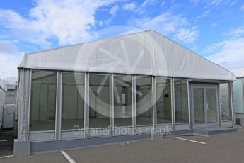 World © Octane Photographic Ltd. Lotus F1 Team - empty and locked hospitality unit. Saturday 26th September 2015, F1 Japanese Grand Prix, Paddock, Suzuka. Digital Ref: 1445CB7D6272