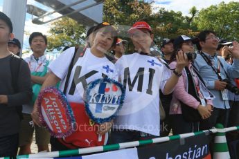 World © Octane Photographic Ltd. The Japanese fans waiting at the paddock entrance. Saturday 26th September 2015, F1 Japanese Grand Prix, Paddock, Suzuka. Digital Ref: 1445CB7D6327