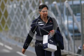 World © Octane Photographic Ltd. Sauber F1 Team C34-Ferrari – Monisha Kaltenborn. Saturday 26th September 2015, F1 Japanese Grand Prix, Paddock, Suzuka. Digital Ref: 1445CB7D6359