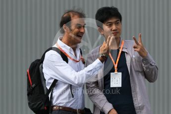 World © Octane Photographic Ltd. Emanuele Pirro in the paddock. Saturday 26th September 1445CB7D6380