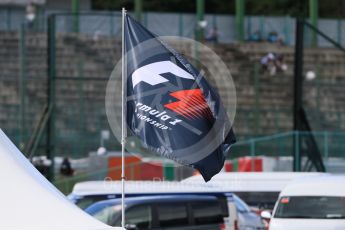 World © Octane Photographic Ltd. F1 logo. Saturday 26th September 2015, F1 Japanese Grand Prix, Paddock, Suzuka. Digital Ref: 1445CB7D6382