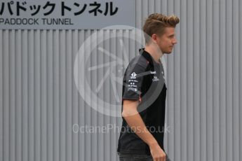 World © Octane Photographic Ltd. Sahara Force India VJM08B – Nico Hulkenberg. Sunday 27th September 2015, F1 Japanese Grand Prix, Setup, Suzuka. Digital Ref: 1448CB7D7568
