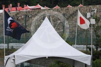World © Octane Photographic Ltd. F1 and Japanese flags. Sunday 27th September 2015, F1 Japanese Grand Prix, Setup, Suzuka. Digital Ref: 1448CB7D7772