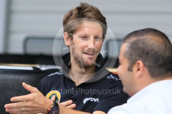 World © Octane Photographic Ltd. Lotus F1 Team E23 Hybrid – Romain Grosjean. Sunday 27th September 2015, F1 Japanese Grand Prix, Setup, Suzuka. Digital Ref: 1448CB7D7892