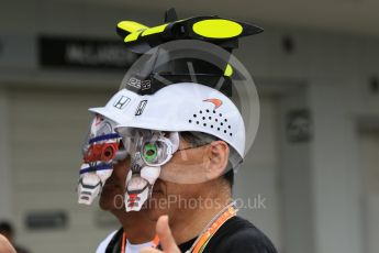 World © Octane Photographic Ltd. McLaren Honda - On Car Camera fans. Sunday 27th September 2015, F1 Japanese Grand Prix, Setup, Suzuka. Digital Ref: 1448CB7D7978