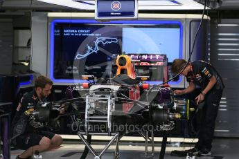 World © Octane Photographic Ltd. Infiniti Red Bull Racing RB11 of Daniil Kvyat fully rebuilt. Sunday 27th September 2015, F1 Japanese Grand Prix, Setup, Suzuka. Digital Ref: 1448LB1D3798