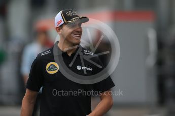 World © Octane Photographic Ltd. Lotus F1 Team E23 Hybrid – Pastor Maldonado. Sunday 27th September 2015, F1 Japanese Grand Prix, Setup, Suzuka. Digital Ref: 1448LB1D3975