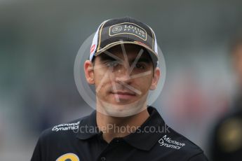 World © Octane Photographic Ltd. Lotus F1 Team E23 Hybrid – Pastor Maldonado. Sunday 27th September 2015, F1 Japanese Grand Prix, Setup, Suzuka. Digital Ref: 1448LB1D4007