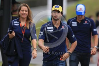 World © Octane Photographic Ltd. Sauber F1 Team C34-Ferrari – Marcus Ericsson and Felipe Nasr. Sunday 27th September 2015, F1 Japanese Grand Prix, Setup, Suzuka. Digital Ref: 1448LB1D4293