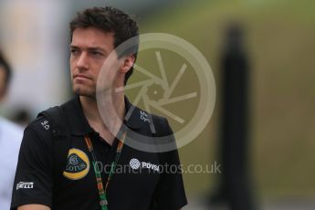 World © Octane Photographic Ltd. Lotus F1 Team Reserve Driver – Jolyon Palmer. Sunday 27th September 2015, F1 Japanese Grand Prix, Setup, Suzuka. Digital Ref: 1448LB1D4370