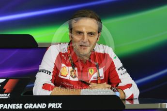 World © Octane Photographic Ltd. Team Personnel Press Conference. Friday 25th September 2015, F1 Japanese Grand Prix, Suzuka. Luigi Fraboni – Scuderia Ferrari Head of Engine Trackside operations. Digital Ref: 1444CB7D6209