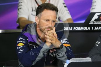 World © Octane Photographic Ltd. Team Personnel Press Conference. Friday 25th September 2015, F1 Japanese Grand Prix, Suzuka. Christian Horner – Infiniti Red Bull Racing team principle. Digital Ref: 1444CB7D6245