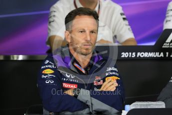 World © Octane Photographic Ltd. Team Personnel Press Conference. Friday 25th September 2015, F1 Japanese Grand Prix, Suzuka. Christian Horner – Infiniti Red Bull Racing team principle. Digital Ref: 1444CB7D6247