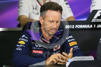 World © Octane Photographic Ltd. Team Personnel Press Conference. Friday 25th September 2015, F1 Japanese Grand Prix, Suzuka. Christian Horner – Infiniti Red Bull Racing team principle. Digital Ref: 1444CB7D6261