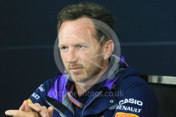 World © Octane Photographic Ltd. Team Personnel Press Conference. Friday 25th September 2015, F1 Japanese Grand Prix, Suzuka. Christian Horner – Infiniti Red Bull Racing team principle. Digital Ref: 1444LB1D1942