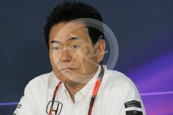 World © Octane Photographic Ltd. Team Personnel Press Conference. Friday 25th September 2015, F1 Japanese Grand Prix, Suzuka. Yasuhisa Arai - Honda Head of Motorsport. Digital Ref: 1444LB1D2032
