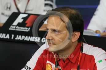 World © Octane Photographic Ltd. Team Personnel Press Conference. Friday 25th September 2015, F1 Japanese Grand Prix, Suzuka. Luigi Fraboni – Scuderia Ferrari Head of Engine Trackside operations. Digital Ref: 1444LB1D2051