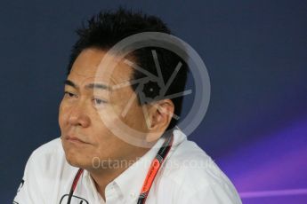 World © Octane Photographic Ltd. Team Personnel Press Conference. Friday 25th September 2015, F1 Japanese Grand Prix, Suzuka. Yasuhisa Arai - Honda Head of Motorsport. Digital Ref: 1444LB1D2054