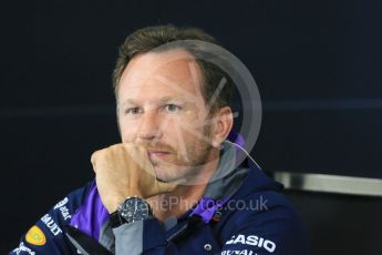 World © Octane Photographic Ltd. Team Personnel Press Conference. Friday 25th September 2015, F1 Japanese Grand Prix, Suzuka. Christian Horner – Infiniti Red Bull Racing team principle. Digital Ref: 1444LB1D2063