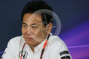 World © Octane Photographic Ltd. Team Personnel Press Conference. Friday 25th September 2015, F1 Japanese Grand Prix, Suzuka. Yasuhisa Arai - Honda Head of Motorsport. Digital Ref: 1444LB1D2074