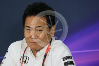 World © Octane Photographic Ltd. Team Personnel Press Conference. Friday 25th September 2015, F1 Japanese Grand Prix, Suzuka. Yasuhisa Arai - Honda Head of Motorsport. Digital Ref: 1444LB1D2077