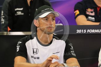 World © Octane Photographic Ltd. Drivers’ Press Conference. Thursday 24th September 2015, F1 Japanese Grand Prix, Suzuka. McLaren Honda - Jenson Button. Digital Ref: 1440CB7D4493