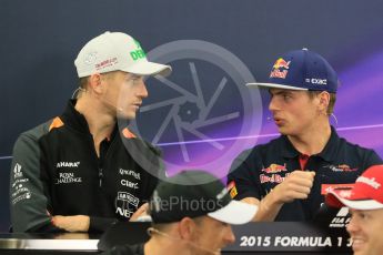 World © Octane Photographic Ltd. Drivers’ Press Conference. Thursday 24th September 2015, F1 Japanese Grand Prix, Suzuka. Sahara Force India – Nico Hulkenberg. Digital Ref: 1440CB7D4510