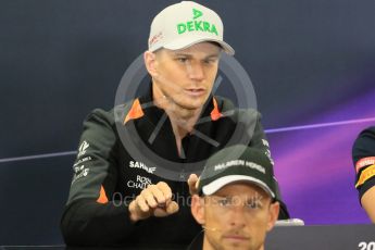 World © Octane Photographic Ltd. Drivers’ Press Conference. Thursday 24th September 2015, F1 Japanese Grand Prix, Suzuka. Sahara Force India – Nico Hulkenberg. Digital Ref: 1440CB7D4557