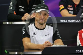 World © Octane Photographic Ltd. Drivers’ Press Conference. Thursday 24th September 2015, F1 Japanese Grand Prix, Suzuka. McLaren Honda - Jenson Button. Digital Ref: 1440CB7D4567