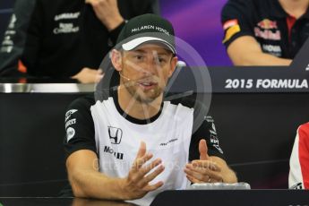 World © Octane Photographic Ltd. Drivers’ Press Conference. Thursday 24th September 2015, F1 Japanese Grand Prix, Suzuka. McLaren Honda - Jenson Button. Digital Ref: 1440CB7D4620