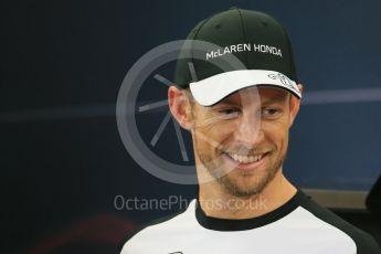 World © Octane Photographic Ltd. Drivers’ Press Conference. Thursday 24th September 2015, F1 Japanese Grand Prix, Suzuka. McLaren Honda - Jenson Button. Digital Ref: 1440LB1D9300