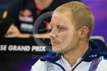 World © Octane Photographic Ltd. Drivers’ Press Conference. Thursday 24th September 2015, F1 Japanese Grand Prix, Suzuka. Williams Martini Racing – Valtteri Bottas. Digital Ref: 1440LB1D9326