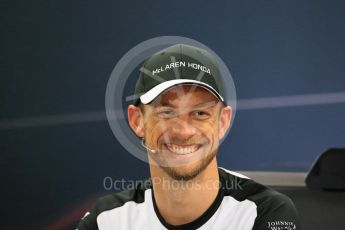 World © Octane Photographic Ltd. Drivers’ Press Conference. Thursday 24th September 2015, F1 Japanese Grand Prix, Suzuka. McLaren Honda - Jenson Button. Digital Ref: 1440LB1D9332