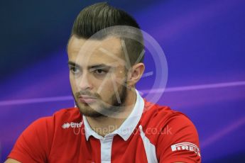 World © Octane Photographic Ltd. Drivers’ Press Conference. Thursday 24th September 2015, F1 Japanese Grand Prix, Suzuka. Manor Marussia F1 Team – William Stevens. Digital Ref: 1440LB1D9364