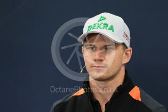 World © Octane Photographic Ltd. Drivers’ Press Conference. Thursday 24th September 2015, F1 Japanese Grand Prix, Suzuka. Sahara Force India – Nico Hulkenberg. Digital Ref: 1440LB1D9370