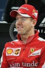 World © Octane Photographic Ltd. Drivers’ Press Conference. Thursday 24th September 2015, F1 Japanese Grand Prix, Suzuka. Scuderia Ferrari – Sebastian Vettel. Digital Ref: 1440LB1D9379