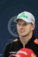 World © Octane Photographic Ltd. Drivers’ Press Conference. Thursday 24th September 2015, F1 Japanese Grand Prix, Suzuka. Sahara Force India – Nico Hulkenberg. Digital Ref: 1440LB1D9391
