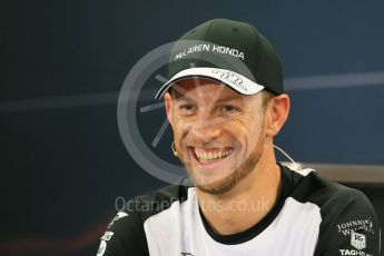World © Octane Photographic Ltd. Drivers’ Press Conference. Thursday 24th September 2015, F1 Japanese Grand Prix, Suzuka. McLaren Honda - Jenson Button. Digital Ref: 1440LB1D9403