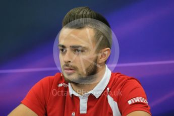 World © Octane Photographic Ltd. Drivers’ Press Conference. Thursday 24th September 2015, F1 Japanese Grand Prix, Suzuka. Manor Marussia F1 Team – William Stevens. Digital Ref: 1440LB1D9416