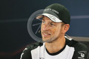 World © Octane Photographic Ltd. Drivers’ Press Conference. Thursday 24th September 2015, F1 Japanese Grand Prix, Suzuka. McLaren Honda - Jenson Button. Digital Ref: 1440LB1D9425
