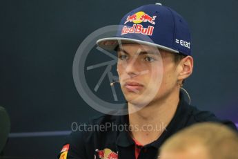 World © Octane Photographic Ltd. Drivers’ Press Conference. Thursday 24th September 2015, F1 Japanese Grand Prix, Suzuka. Scuderia Toro Rosso – Max Verstappen. Digital Ref: 1440LB1D9437