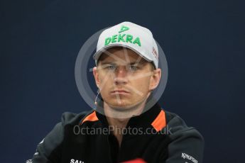 World © Octane Photographic Ltd. Drivers’ Press Conference. Thursday 24th September 2015, F1 Japanese Grand Prix, Suzuka. Sahara Force India – Nico Hulkenberg. Digital Ref: 1440LB1D9445