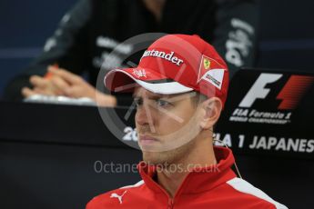 World © Octane Photographic Ltd. Drivers’ Press Conference. Thursday 24th September 2015, F1 Japanese Grand Prix, Suzuka. Scuderia Ferrari – Sebastian Vettel. Digital Ref: 1440LB1D9456