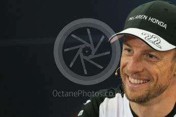 World © Octane Photographic Ltd. Drivers’ Press Conference. Thursday 24th September 2015, F1 Japanese Grand Prix, Suzuka. McLaren Honda - Jenson Button. Digital Ref: 1440LB1D9460