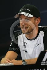 World © Octane Photographic Ltd. Drivers’ Press Conference. Thursday 24th September 2015, F1 Japanese Grand Prix, Suzuka. McLaren Honda - Jenson Button. Digital Ref: 1440LB1D9499